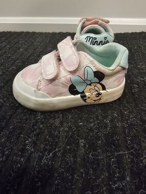 H&M Baby Minnie Mouse Pink and Light Blue Velcro Sneakers
